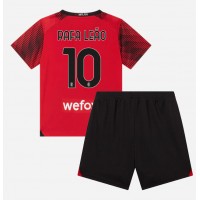 Dětský fotbalový dres AC Milan Rafael Leao #10 2023-24 Domácí Krátký Rukáv (+ trenýrky)